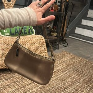 Coach Small Olive Green Nappa Leather Shoulder Bag🫒